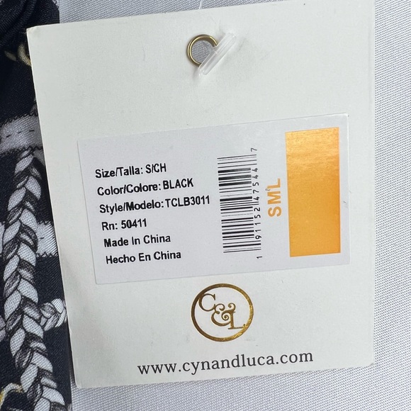 CYN & LUCA BLACK HAMPTON PADDED BRA SWIM TANKINI - Picture 4 of 7